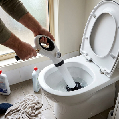 High-Pressure Toilet Plunger and Drain Unblocker lifestyle