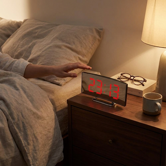 Modern Curved LED Digital Clock lifestyle