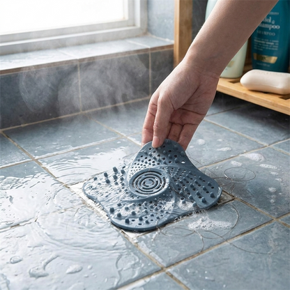 Anti Blocking Spiral Shower Drain Hair Catcher lifestyle