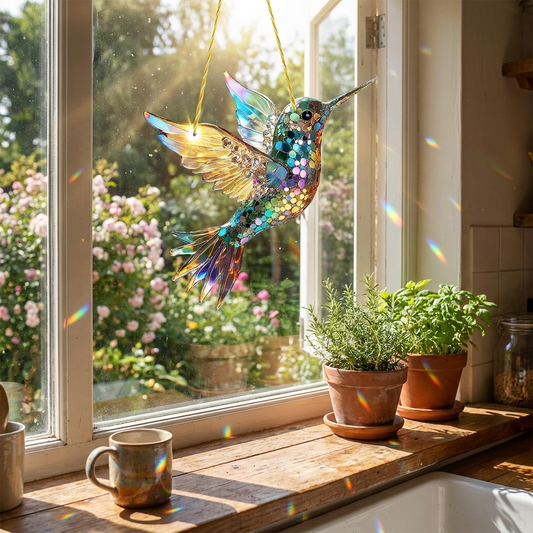 Hummingbird Suncatcher lifestyle
